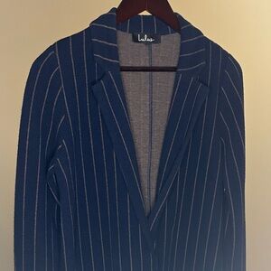 Lulu's Navy Striped Cardigan